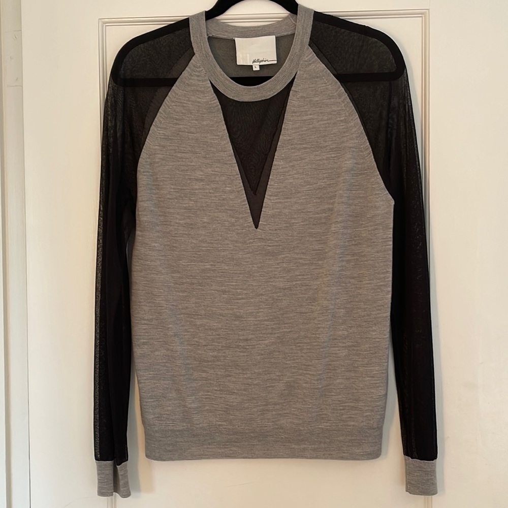 Gray and Black Women's Sweater